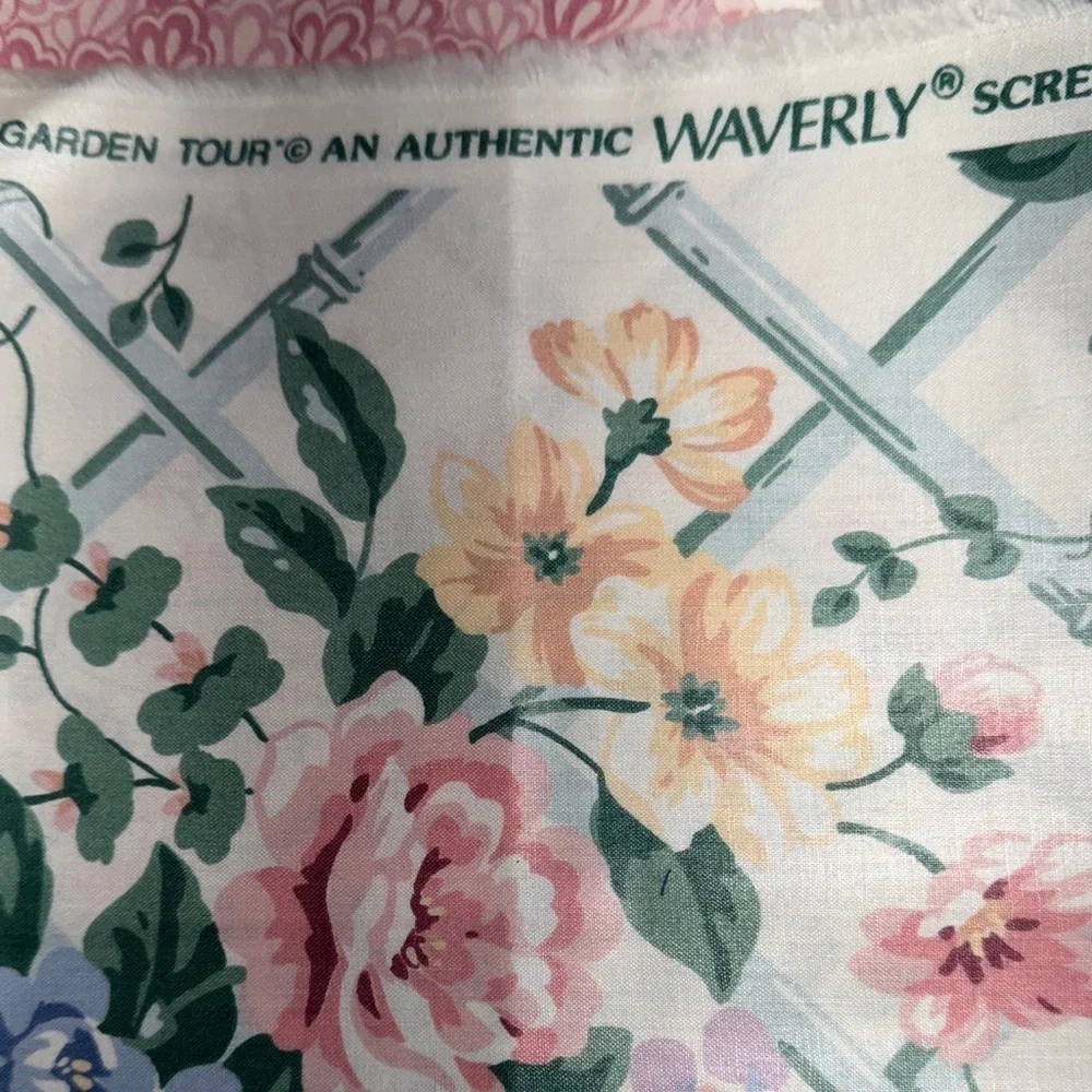 3 yards total Waverly vintage cottage decor, Floral Fabric Set